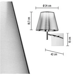 KTribe W Applique Da Parete Alu Argento - Flos - Acquista Qui -Vendite lampada a muro 261 4 1