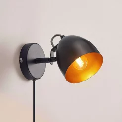 Lindby Lampade Fintja Applique Da Parete Nero/Oro - Lindby - Acquista Qui -Vendite lampada a muro 42519117448664