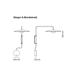 Marset Lampade Ginger 20 A (On/Off) Applique Da Parete Wengé - Marset - Acquista Qui -Vendite lampada a muro 5712802100936 3