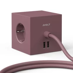 Avolt Prese Square 1 USB A & Magnet 1,8m Rusty Red - Avolt - Acquista Qui -Vendite lampada a muro 7350103840205red5