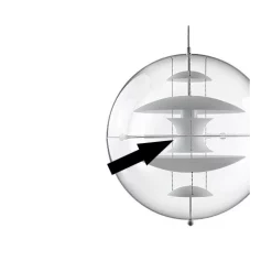 VP Globe Ø50 Parte Centrale Vetro - Verpan - Acquista Qui -Vendite lampada a muro 820090008757620vp20globe20c3b85020c3a6bleskrog20glas 1