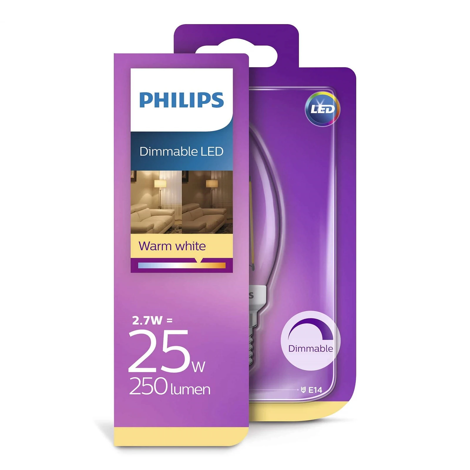 Philips Lampade Lampadina LED 3W Glass Candle (300lm) Dimmable E14 - Philips - Acquista Qui 2 Philips Lampade Lampadina LED 3W Glass Candle (300lm) Dimmable E14 - Philips - Acquista Qui - immagine 2