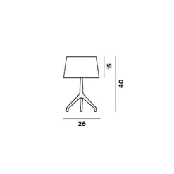 Foscarini Lampade Lumiere XXS Lampada Da Tavolo Alu/Grigio - Foscarini - Acquista Qui -Vendite lampada a muro TA EU LUMIERE XXS