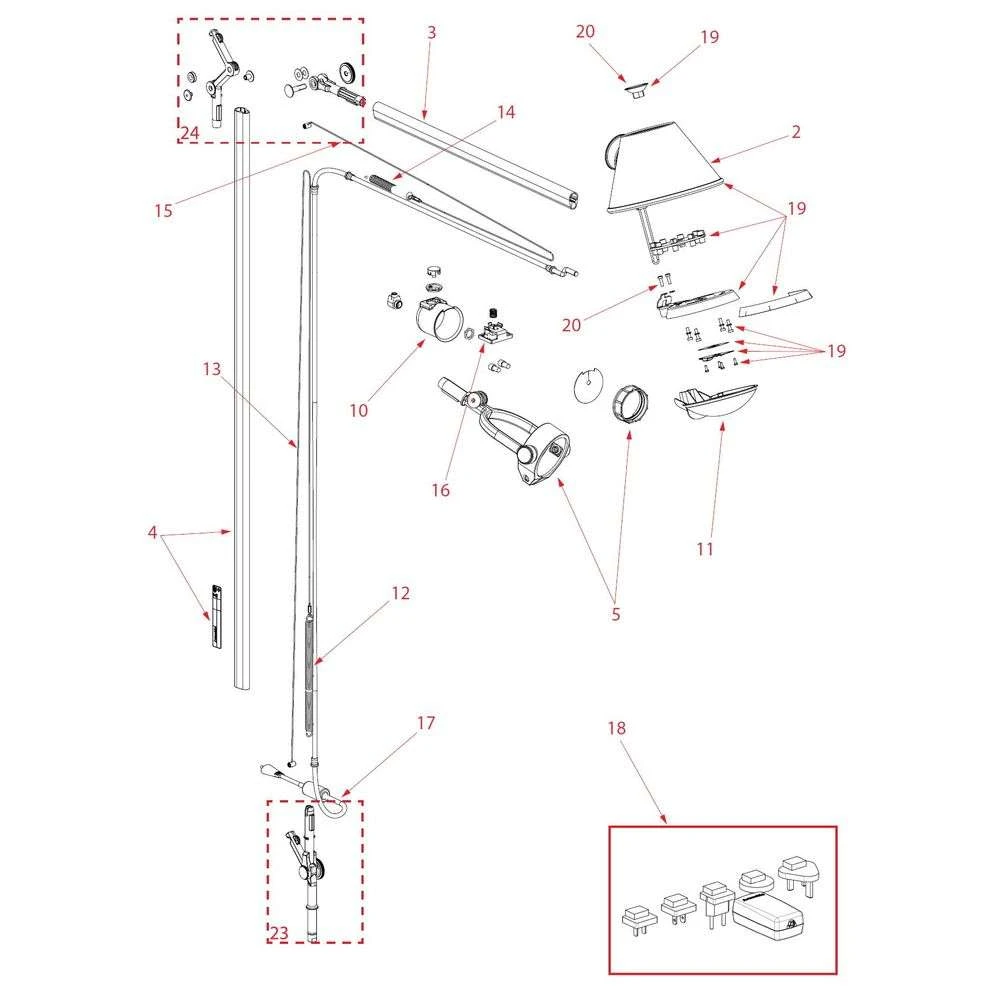 Artemide Lampade Congiunzione A Forchetta Per Tolomeo, Tolomeo Braccio, Tolomeo Terra & Tolomeo P - Acquista Qui 3 Artemide Lampade Congiunzione A Forchetta Per Tolomeo, Tolomeo Braccio, Tolomeo Terra & Tolomeo P - Acquista Qui - immagine 3